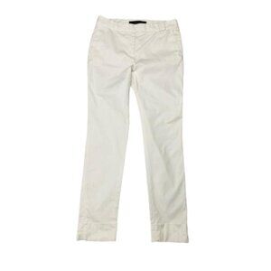 2/$30 Zara Basic White Straight Leg Business Cuffed Pants Size XS #1253